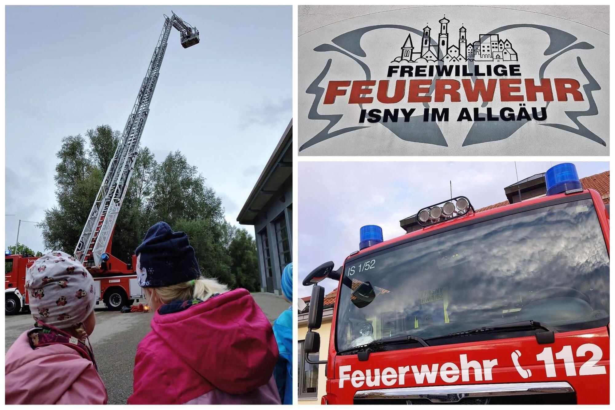Kindergarten Rohrdorf zu Besuch bei der Feuerwehr Isny