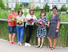 Von links: Brigitte Götz, Barbara Elsässer, Ulrike Hund, Inge Herold und Doris Kraus, die im EK die Einsätze der Grünen Damen koordiniert.