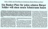 Ein Zeitungsartikel der „Schwäbischen Zeitung“ berichtet am 21. April 1988 über die Bunker-Debatte in Schlier. 