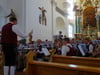  Der Musikverein Tannheim beim Kirchenkonzert.