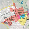So sieht der Vorschlag für die Abgrenzung des Sanierungsgebiets „Bad Wurzach West“ aus (orange hinterlegt).