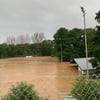 Das Sportgelände in Odendorf (Nordrhein-Westfalen) wurde von der Flutkatastrophe schwer getroffen.