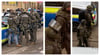 Fotos vom Polizeieinsatz an der Ulmer Schule: Stundenlang war die Stadt verunsichert. Fotos: Heckmann/privat