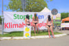 Der Protest gegen den Regionalplan hat schon ganz unterschiedliche Formen angenommen. In Horgenzell demonstrierten vor kurzem Aktivistinnen „oben ohne“.