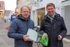 Erhoffen sich von der Frequenzmessung Erkenntnisse über Kundenströme in der Stadt: Christian Heinzel (v. l.) und Udo Witzovsky vom Vorstand des Bibercard-Vereins.