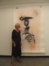 „Aufbruch" heißt das Bild von Stephanie von Hoyos, das als erstes in der Ausstellung „Immer wieder Papier" zu sehen ist.