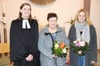 Pfarrerin Angelika Kasper verabschiedete Marianne Jäger als Kirchenpflegerin und verpflichtete Manuela Sameisla für die Tätigkeit.