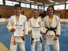 Die erfolgreichen Judoka (von links): Pepe Briesner, Emma Roither und Pia Milz.