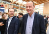 Image with Symbolkraft: Christian Natterer and Friedrich Merz Seite and Seite for their own year at the Landestag der Jungen Union in Bad Waldsee.