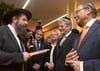  Bei der Einweihung der Synagoge vor acht Jahren war auch Bundespräsident Gauck zu Gast; links: Rabbiner Shneur Trebnik.
