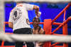  Der Trainer im Ring vor Boxer Npor Ninsaw aus Ghana: „Kraft durch Freude“ war eine nationalsozialistische Gemeinschaft.