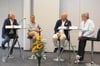  Hatten in der Reihe „Lebensweisen“ ein gutes Gespräch: Knud Eike Buchmann (von links), Birgit Hakenjos-Boyd, Sandro Camilli und Christa Lörcher
