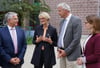 Im Gespräch (v.l.): Joachim Krimmer, Bundesbildungsministerin Anja Karliczek, Tobias Mehlich und Ronja Kemmer.