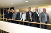  Der Vorstand des Wirtschaftsclubs (von links): Stefanie Kapori, Detlef Köhn, Andreas Greiner, Thomas Mergenthaler, Simone Uhl, Bernd Elsenhans, Christoph Bühler und Michael Mönch (Vorsitzender).