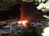 Mehrere Boote sind im Yachthafen von Kressbronn ausgebrannt.