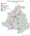 Die Karte zeigt die geplanten Strecken der Regio S-Bahn mit dem Knoten in Ulm.