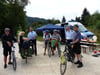 Mit einem Info-Stand informierten Beamte des Polizeireviers Sigmaringen, Fachbereich Prävention, am Radwanderweg bei Gutenstein über die Sicherheit für Radfahrer.