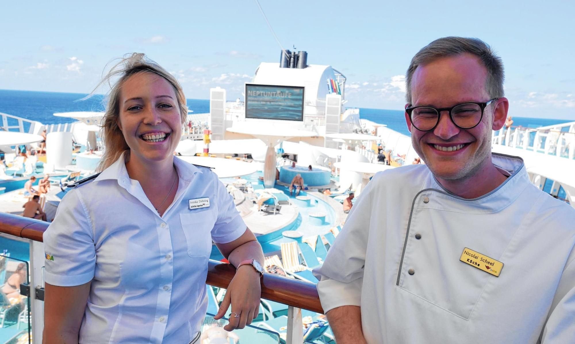 Arbeiten, wo andere Urlaub machen Was zwei Ulmer auf der Aida erleben