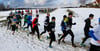  Mehr als 200 Läufer gingen am Sonntag beim Hauptlauf in Birkenhard an den Start, vier Runden mussten sie auf meist schneebedecktem Untergrund absolvieren.
