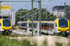 Bereit für die Anfahrt am Sonntag: Die Go-Ahead-Züge am Wartungsstützpunkt in Essingen.
