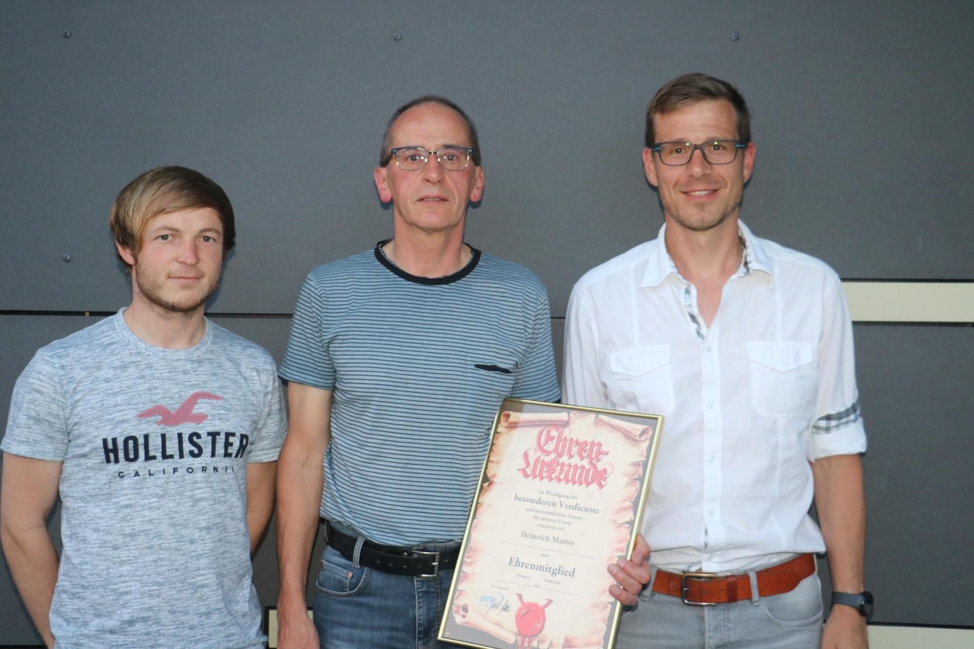 Heinrich Mattes ist Ehrenmitglied