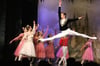 
In dem Klassiker Schwanensee tanzt Siegfried, gespielt von Alexander Butrimovich, um das Herz der Schwanenkönigin Odette. Die Tänzer kommen vom berühmten klassischen russischen Ballett aus Moskau.
