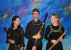 Eva Ivanova-Dyatlova an der Traversflöte, Theresa Braisch an der Klarinette und Maximilian Braisch am Fagott spielen unter anderem Werke von Beethoven, Fuchs, Paisiello.