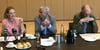 Baden-Württembergs Innenminister Thomas Strobl, Vaude-Chefin Antje von Dewitz, Härle-Chef Gottfried Härle (rechts): „Wir brauchen ein Einwanderungsgesetz.“