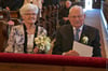 Maria und Georg Gösele senior bei der Feier der eisernen Hochzeit in der Röhlinger Kirche.