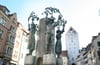 
Vier Rutenkinder – zwei „Zopfmädla“ und zwei Buben – hat Josef Henger für den Rutenbrunnen in Bronze dargestellt. 
