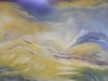 „Große Wolkenlandschaft“ nennt Peter Betzler diese Arbeit, in der ein Hauptanliegen seiner Malerei deutlich wird: das Licht zu zeigen, das für ihn Himmel und Erde verbindet. 
