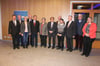 Erwin Teufel (Dritter von rechts), Volker Kauder (Vierter von links) sind neben zahlreichen weiteren CDA-Mitgliedern für ihre langährige Treue vom Landesvorsitzenden der CDA Baden Württemberg, Christian Bäumler, (fünfter von links) geehrt worden. CD