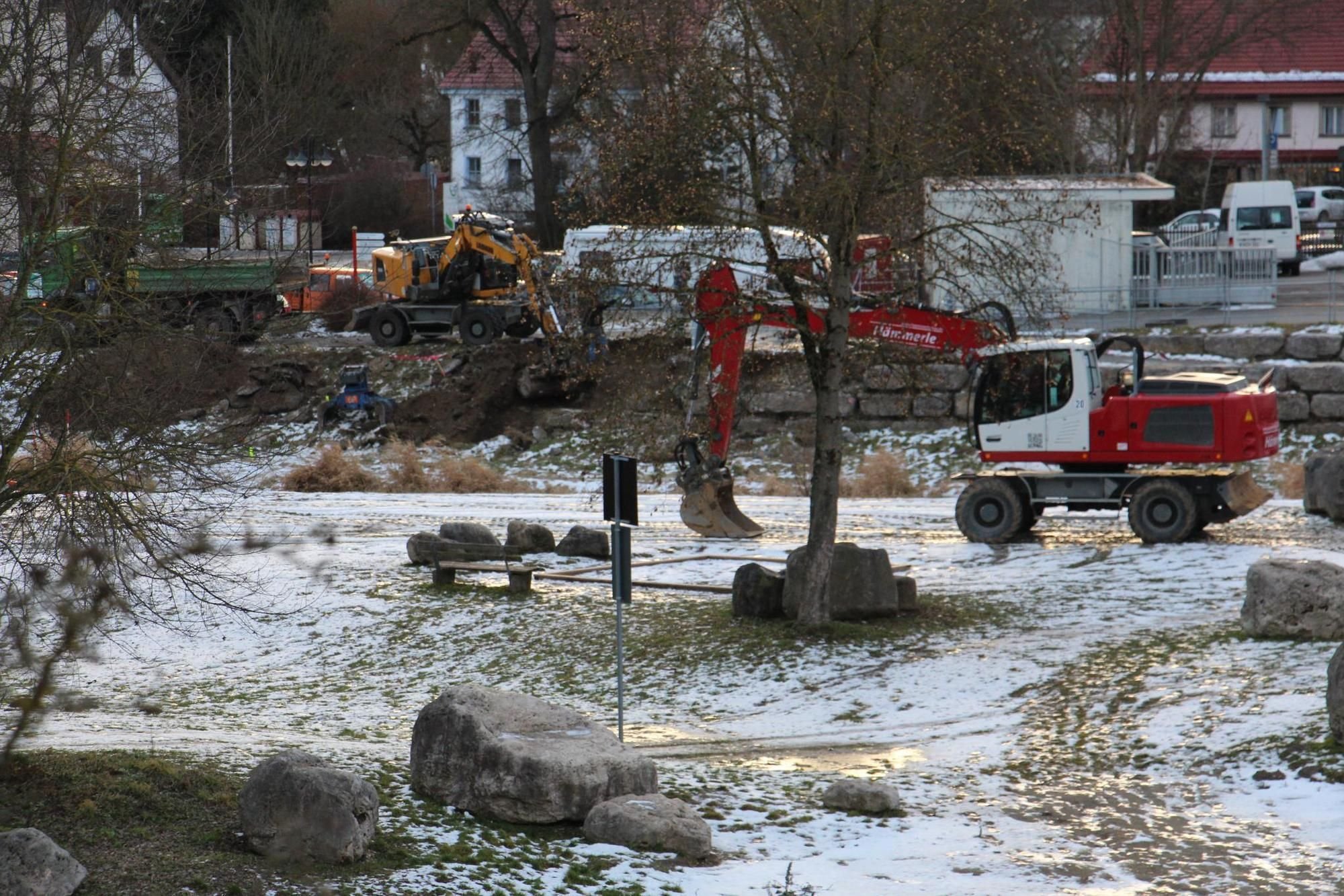 Arbeiten für die Inselbrücke haben begonnen