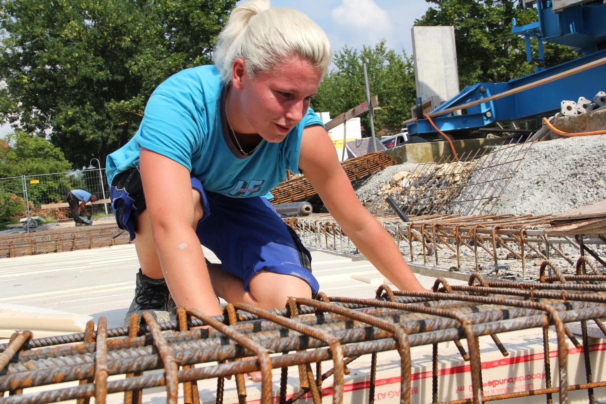 Die Einzige Frau Auf Der Baustelle