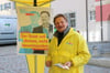 Der dreifache FDP-Kandidat Ralf Sauer: Doppelt auf dem Plakat und einmal echt.