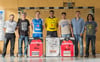 
Von links: Trainer Martin Irion, Wolfgang Fritz, Matthias Simmerer, Thomas Stehle, Deniz Parlak, Tobias Dreher und Tobias Wäschle. Foto: Markus Raab 
