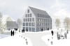 
Drei Etagen für Gewerbeflächen, Wohnungen im Dachgeschoss: So stellen sich die Ulmer Architekten Ziegler Gerhardt das künftige Gebäude Marktplatz 16 vor, das die GWO realisieren will.


