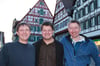 
Die drei Initiatoren der neuen Liste „Mut tut gut“: (von links) Harald Reiner, Manfred Schlegel und Christopher Brace haben noch fünf weitere Kandidaten um sich geschart. 
