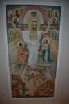 
Christus als Retter der Menschheit: das Deckenfresko in der frisch renovierten Pfarrkirche in Heggelbach. Foto: Notz
