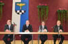 Sie wollen in Römerstein auf den Bürgermeistersessel: (von links) Gernot Weber, Thomas Deuble, Matthias Winter. Magnus Hoppe zog sich aus dem Wahlkampf zurück.