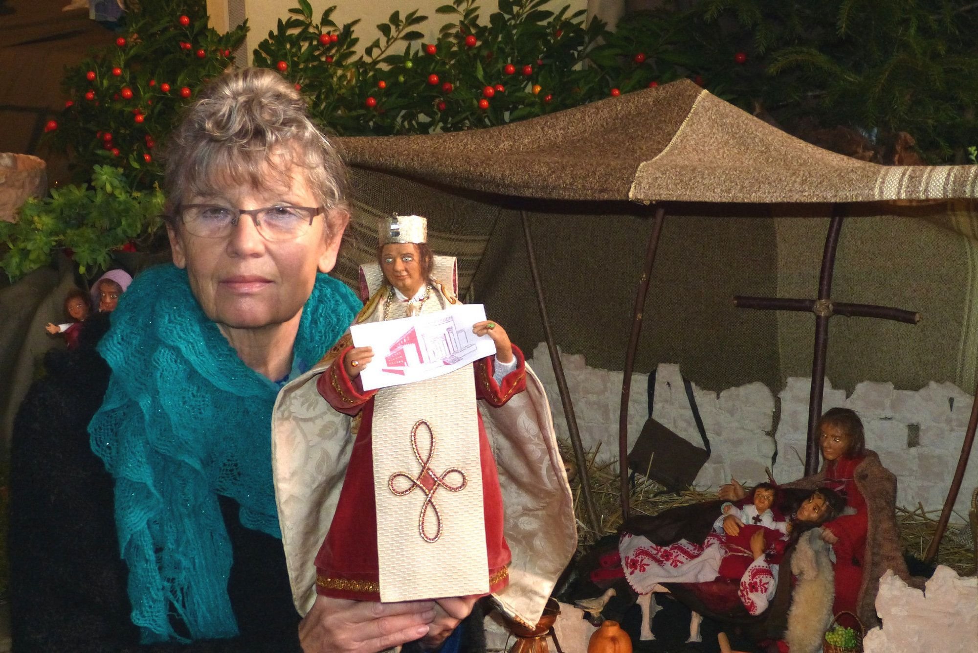 König Salomo ist neu in der Krippe