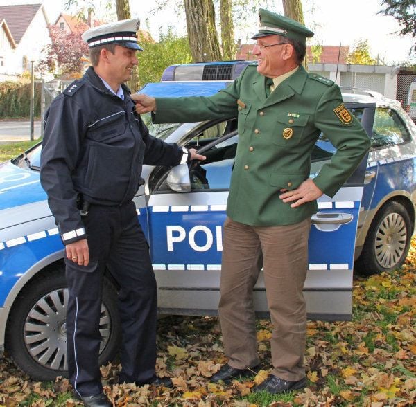 Grün war gestern Polizisten tragen jetzt blau