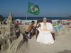 Brasilien erwartet den Papst, so wie dieser Sandkünstler am Copacabana-Strand in Rio de Janeiro.
