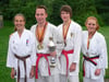 Die Ravensburger Karate-Kämpfer Johanna Kneer, Moritz Bücheler, Kai Haslinger und Anna Waurick (von links) sind in Berlin erfolgreich gewesen.