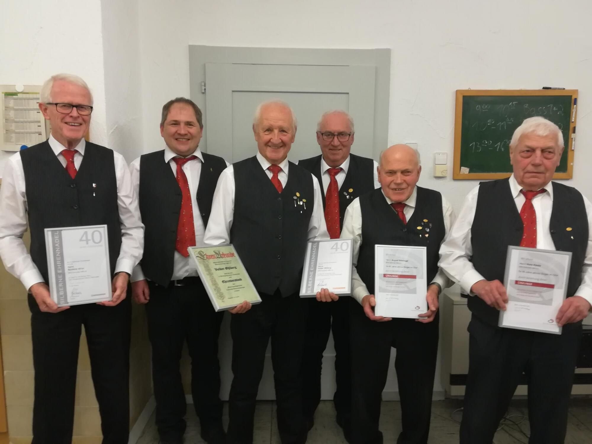 Ehrungen beim Männergesangverein Concordia