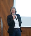 Nina Hanstein, Kaufmännische Leiterin der Birkle Klinik in Überlingen, beim Alumniforum Tourismus an der DHBW Ravensburg.