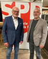 Hatten auf jede Frage eine Antwort: SPD-Fraktionsvorsitzender des Kreistags, Norbert Zeller (links) und Gemeinderat Werner Nuber.