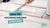Endlich wieder schöne Küchenschränke! Mit dieser Anleitung erfahren Sie, wie Sie Ihre Küchenschränke streichen.