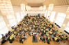 Städtisches Blasorchester Tuttlingen und Blasorchester der Stadt Singen als großes Gemeinschaftsorchester. Gespielt werden Werke von John Williams.