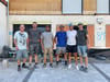 Die sechs Männer von der Baustelle (von links): Klaus Hartmann, Lucas Wolf, Alexander Merz, Martin Wolf, Steffen Coatti und Michael Hage.